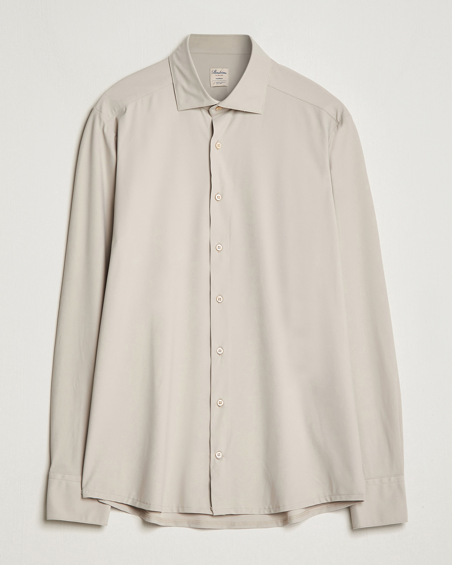 Herre | Skjorter | Stenströms | Slimline Cut Away 4-Way Stretch Shirt Clay