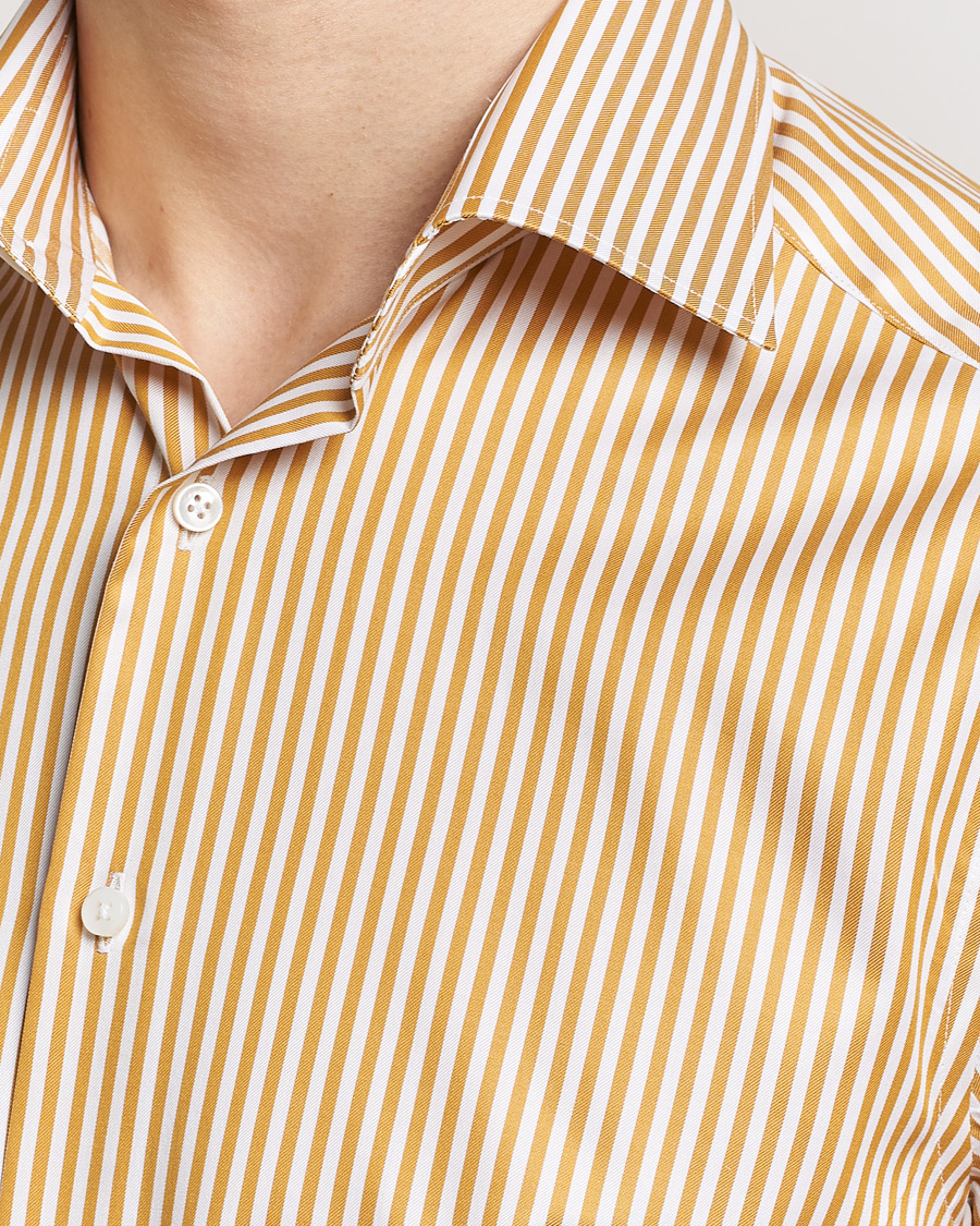 Herre | Skjorter | Stenströms | Slimline Cut Away Striped Shirt Yellow