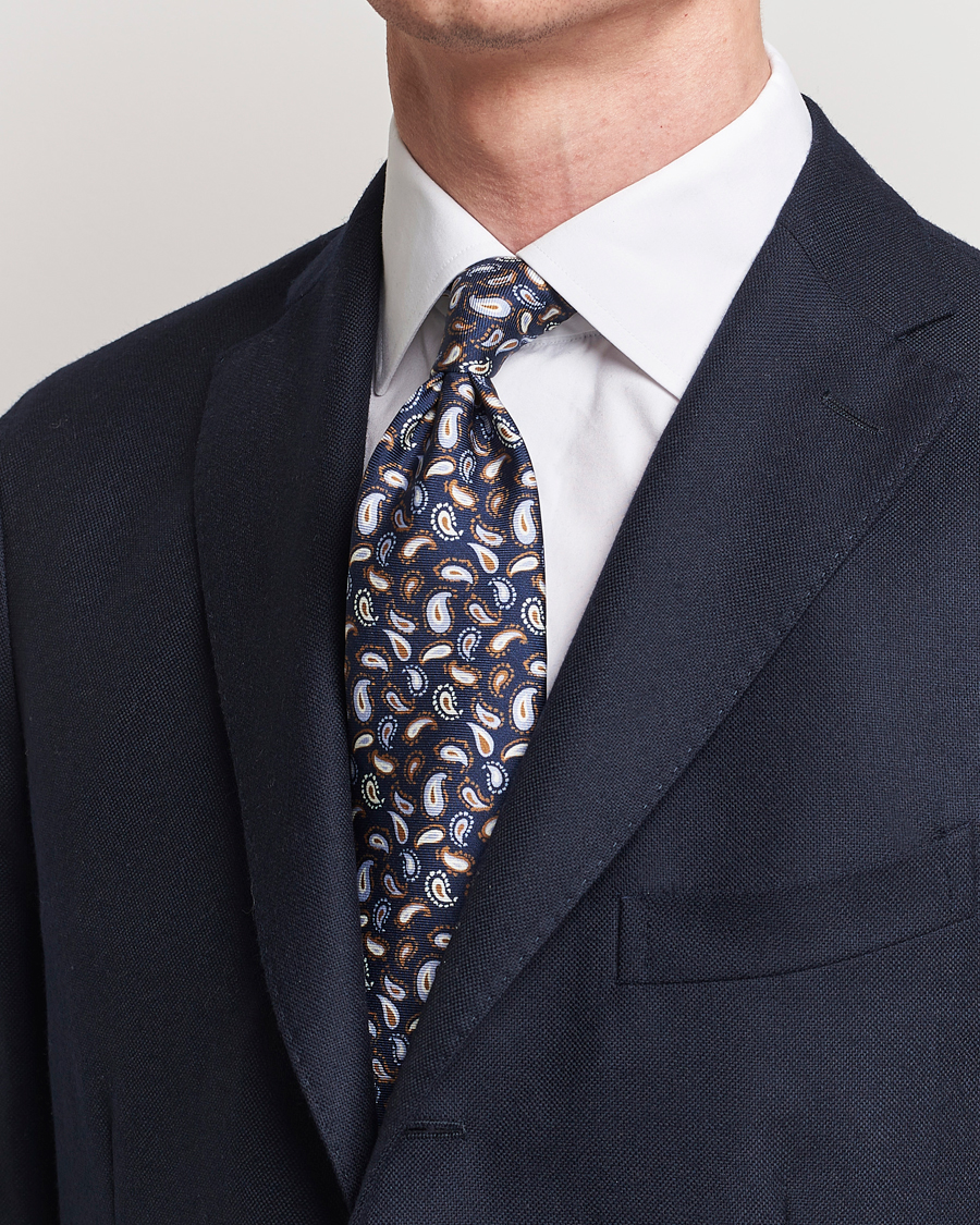 Herre | Assesoarer | Stenströms | Paisley Silk Tie Navy