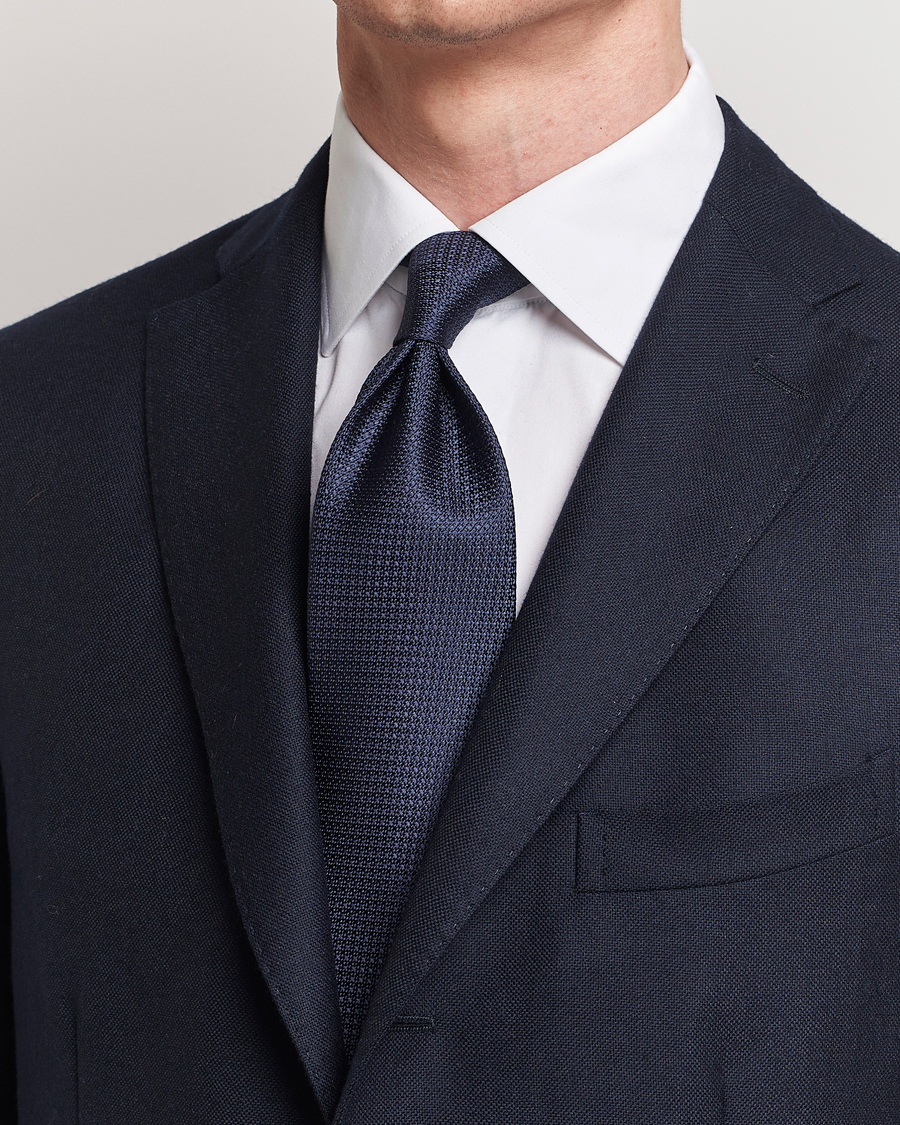 Herr | Accessoarer | Stenströms | Silk Grenadine Tie Navy