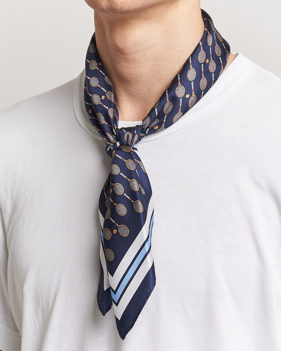 Herre | Stenströms Silk Tennis Bandana Navy | Stenströms | Silk Tennis Bandana Navy