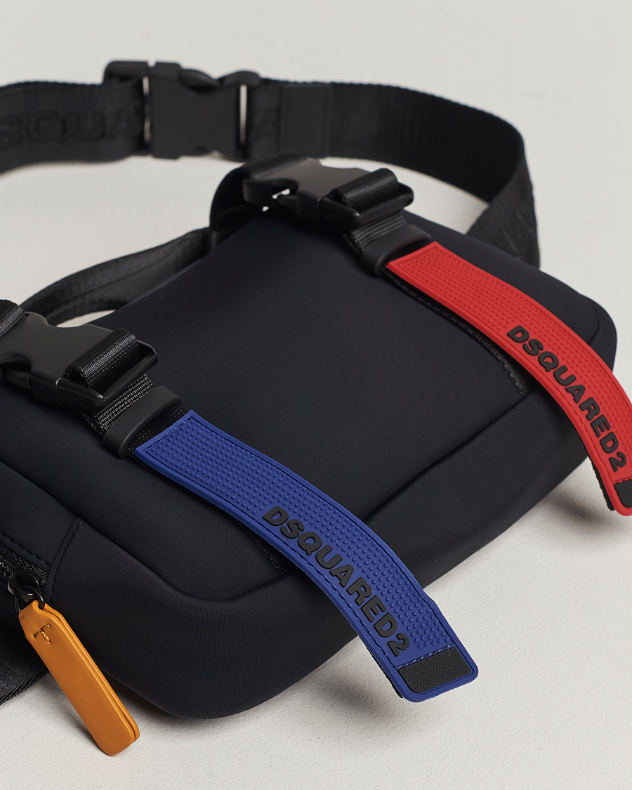 Herre | Dsquared2 Sport Tape Belt Bag Black | Dsquared2 | Sport Tape Belt Bag Black