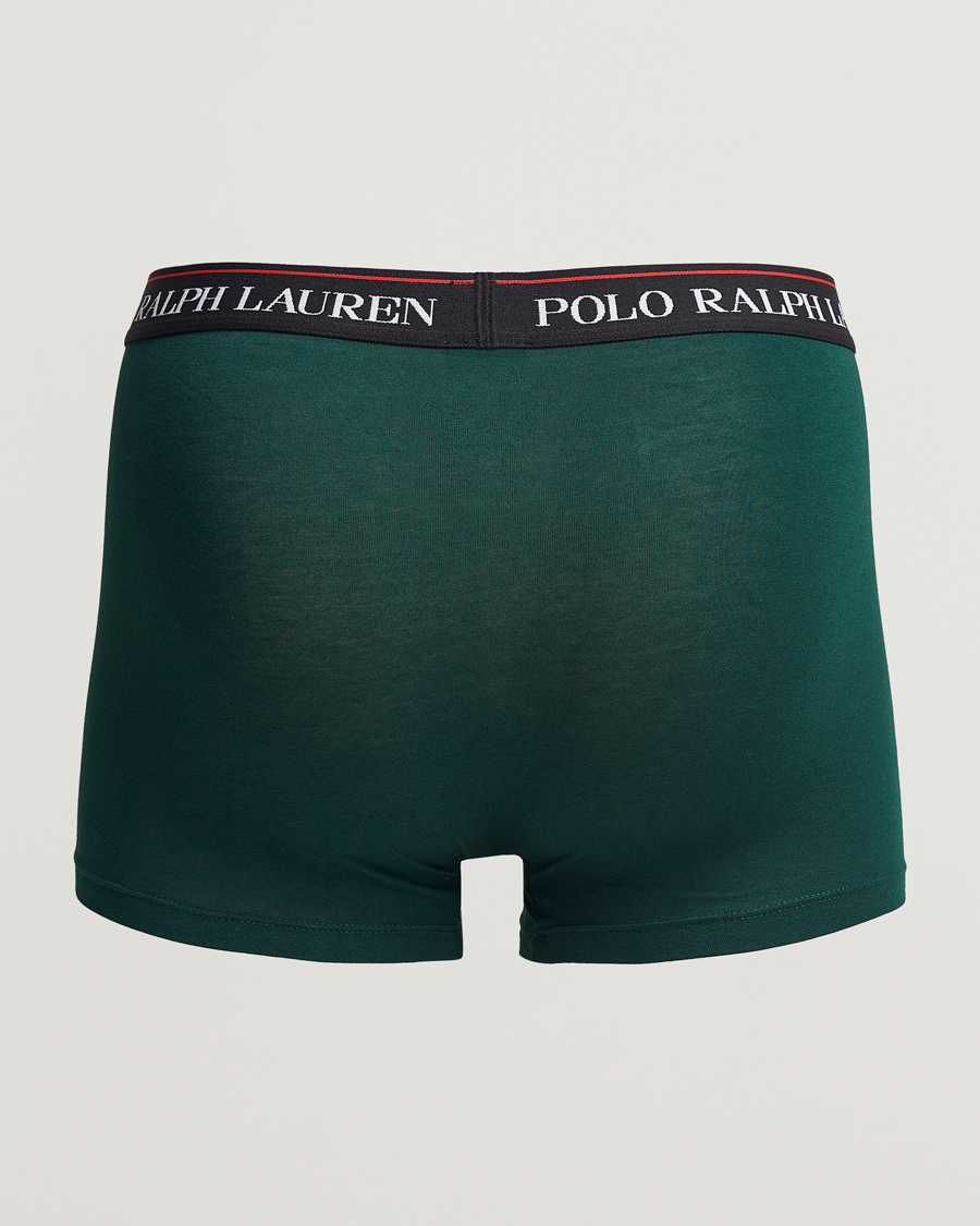 Herre | Undertøj | Polo Ralph Lauren | 3-Pack Cotton Stretch Trunk Red/Black PP/Hunter Green