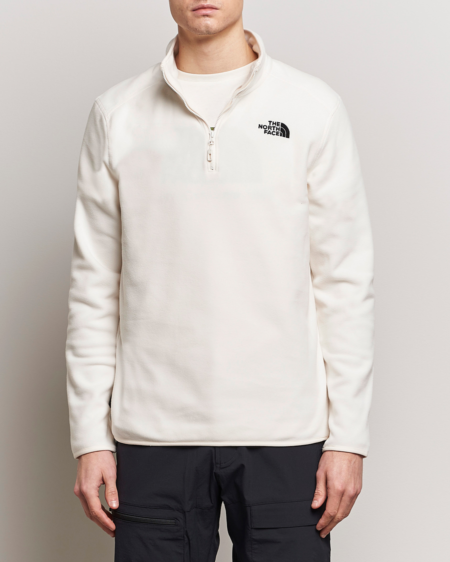 Herre | Active | The North Face | Glacier 1/4 Zip Fleece White Dune