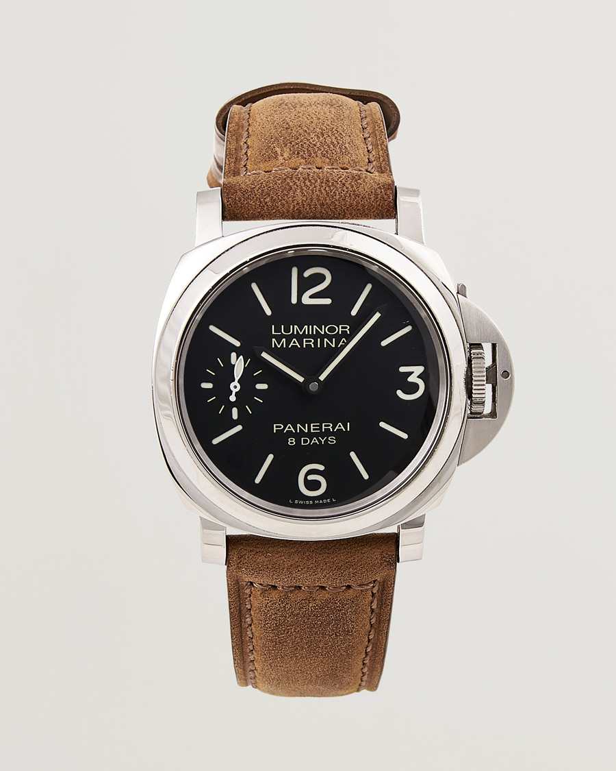 Herre | Panerai Pre-Owned Luminor Marina 8 Days 00510 Silver | Panerai Pre-Owned | Luminor Marina 8 Days 00510 Silver