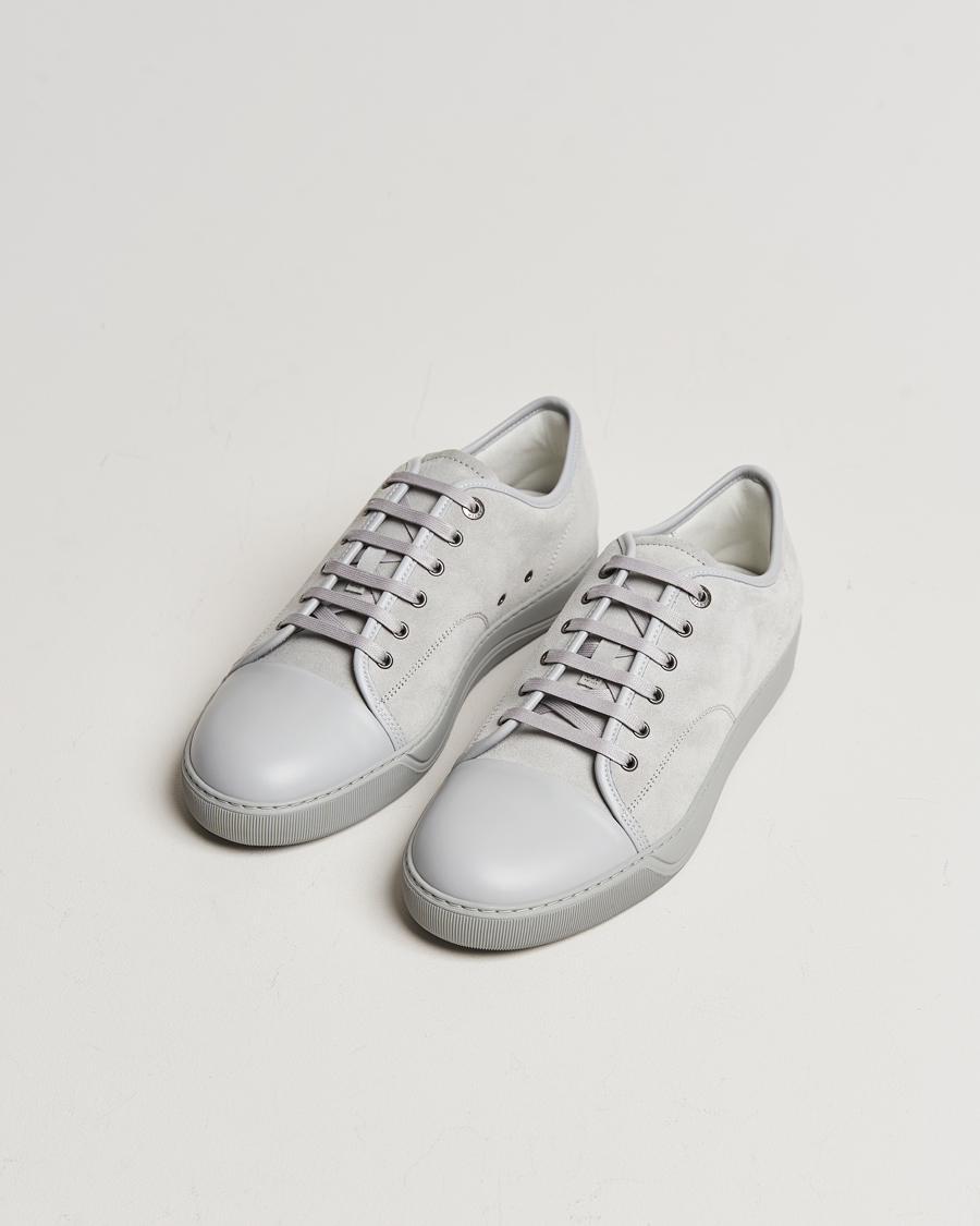 Herre | Sko i ruskind | Lanvin | Nappa Cap Toe Sneaker Light Grey