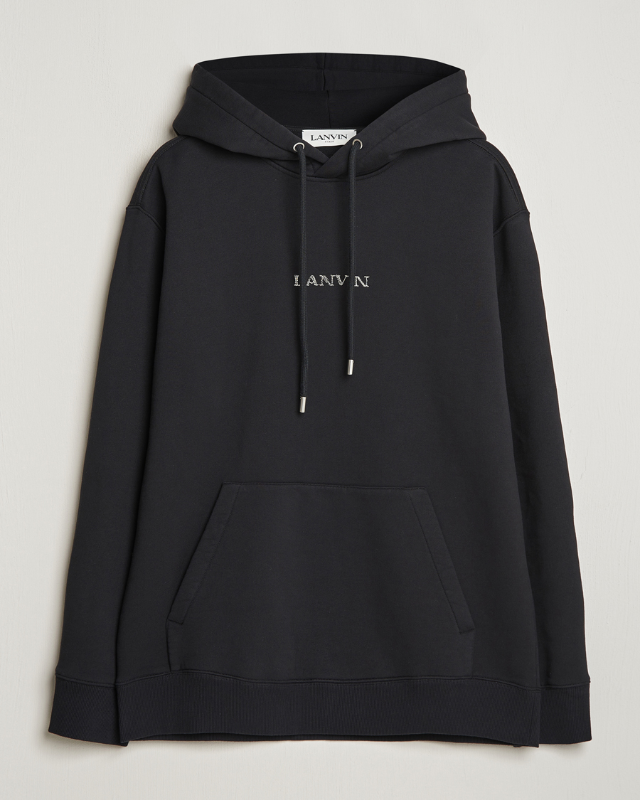 Herre | Trøjer | Lanvin | Embroidered Logo Hoodie Black