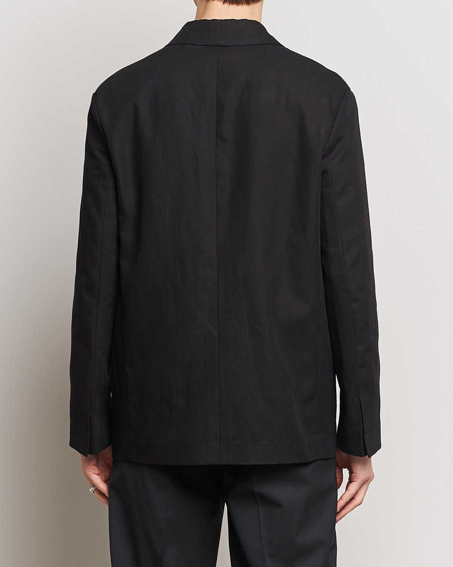 Herre | Blazere & jakker | Lanvin | Deconstructed Cotton/Linen Blazer Black
