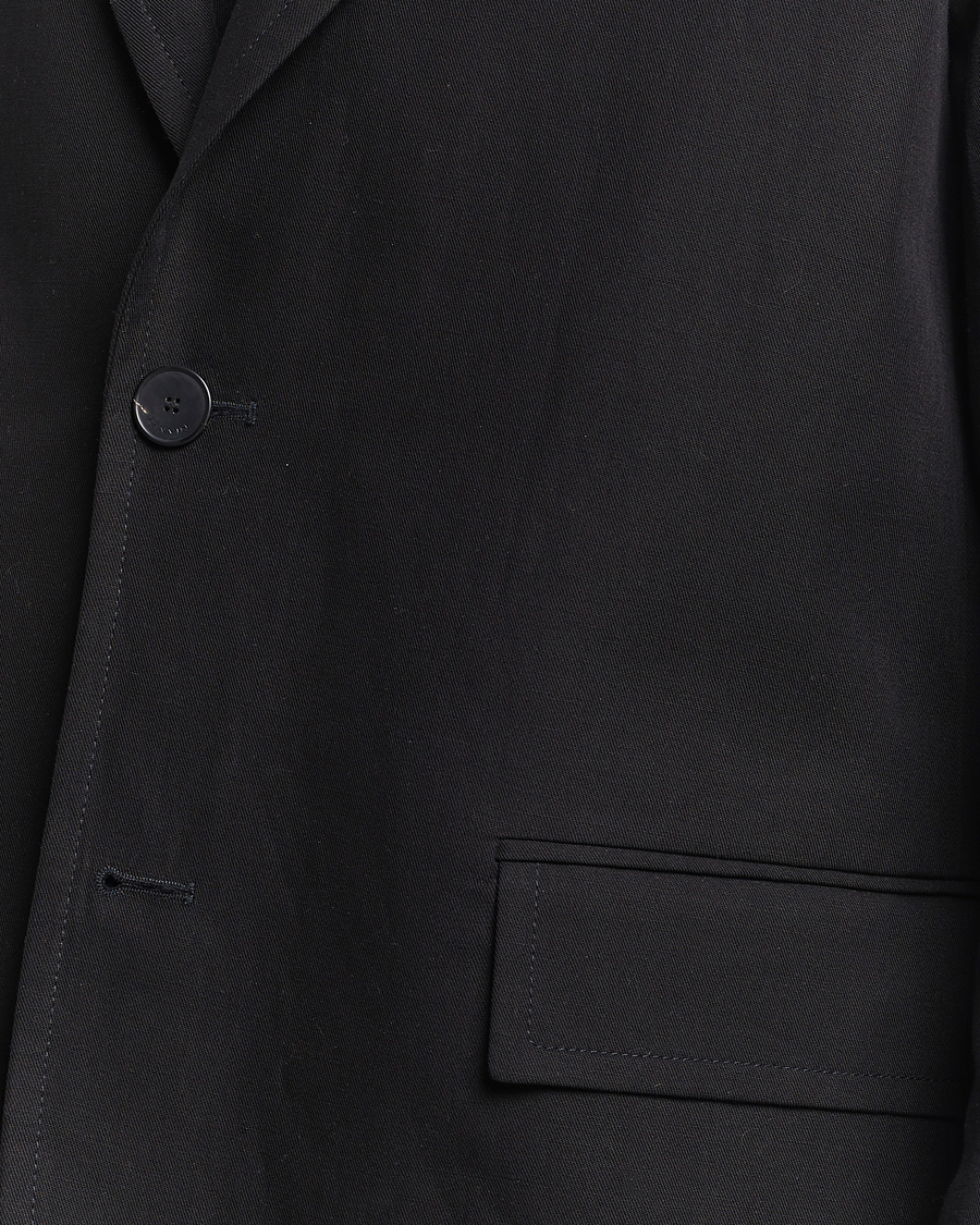 Herre | Blazere & jakker | Lanvin | Deconstructed Cotton/Linen Blazer Black