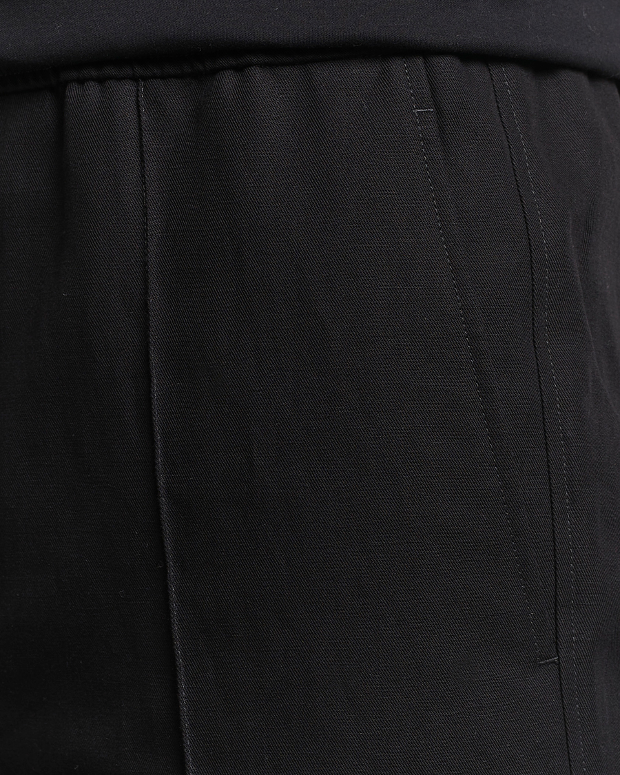 Herre | Bukser | Lanvin | Cotton/Linen Drawstring Trousers Black