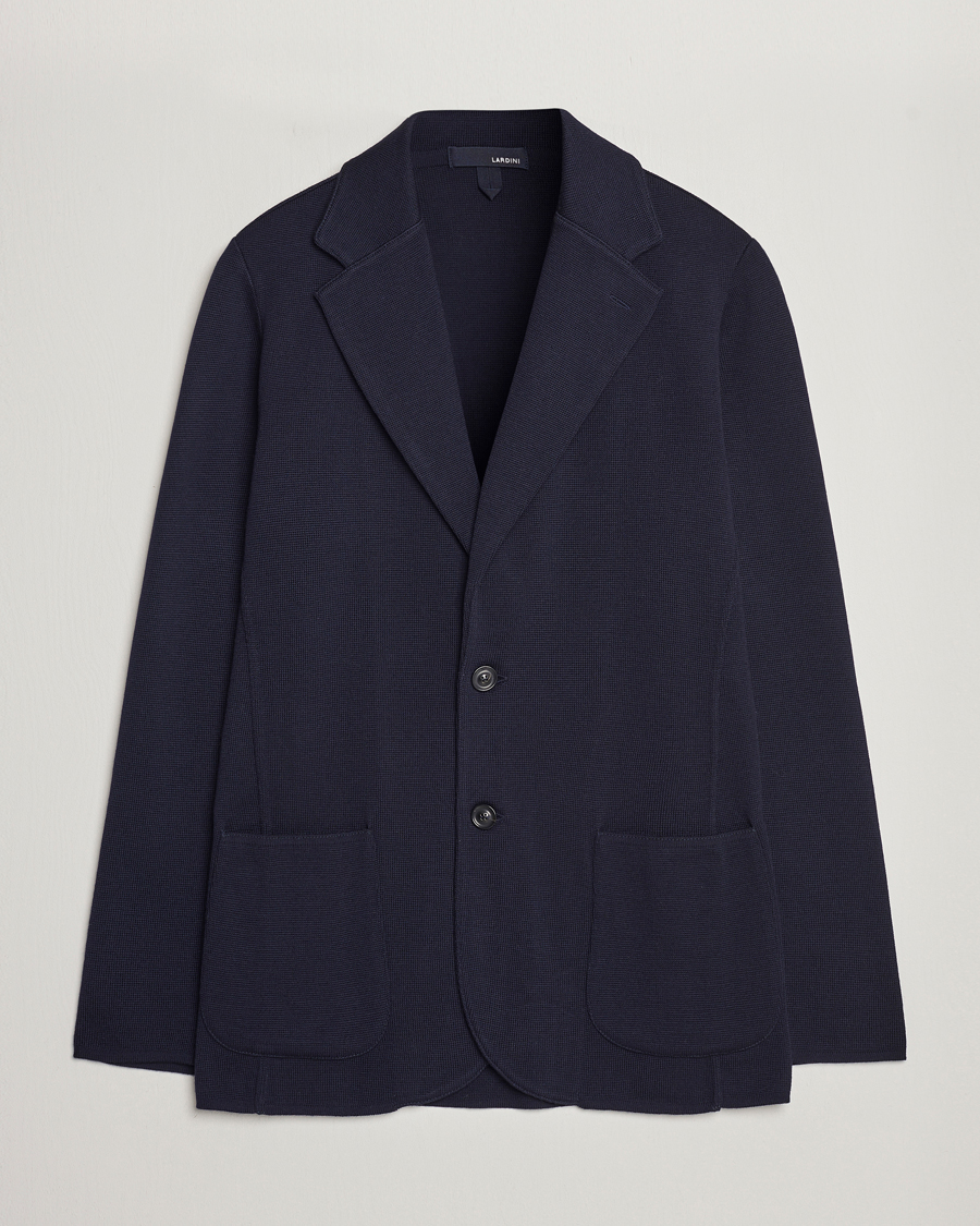 Herre | Blazere & jakker | Lardini | Knitted Wool Blazer Navy