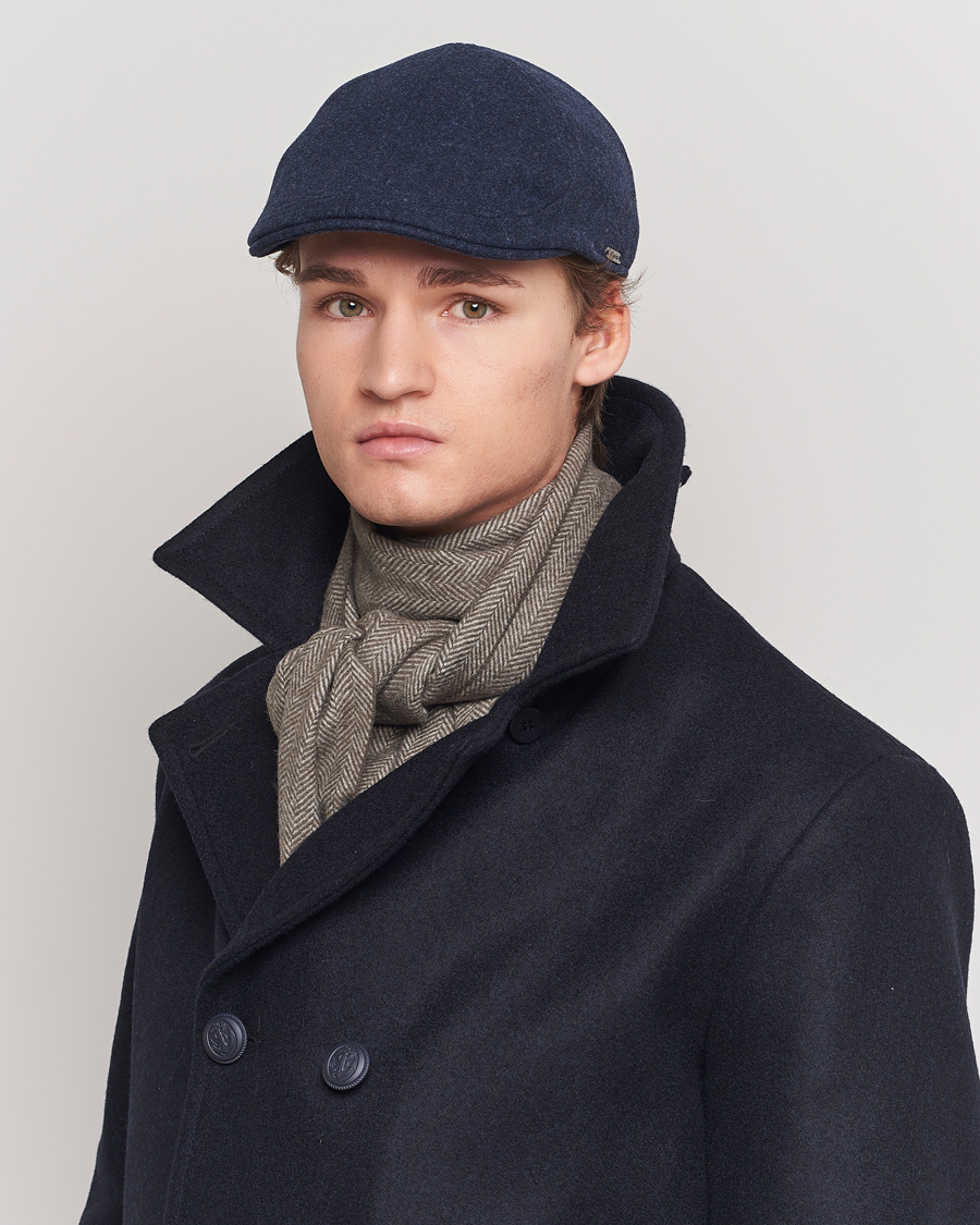 Herr |  | Wigéns | Pub Cap Melton Wool Blue Melange