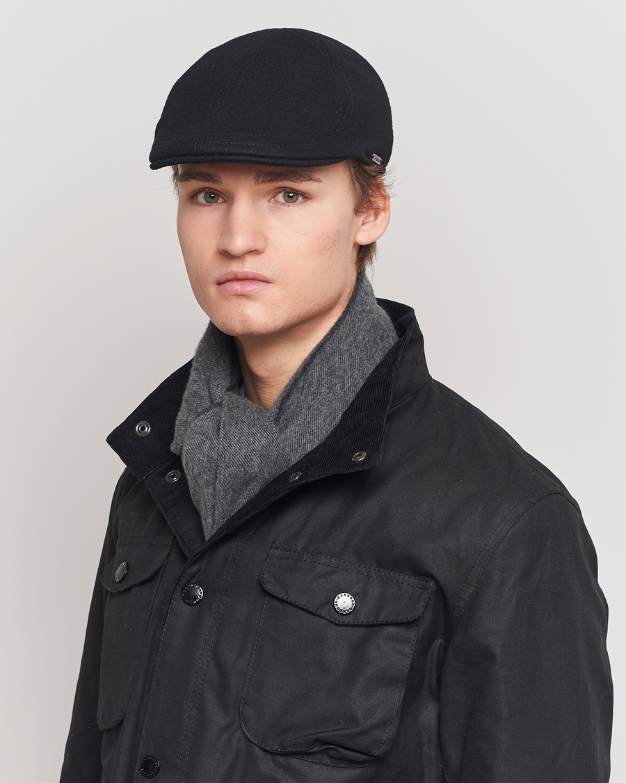 Herre | Sixpence | Wigéns | Pub Cap Melton Wool Black