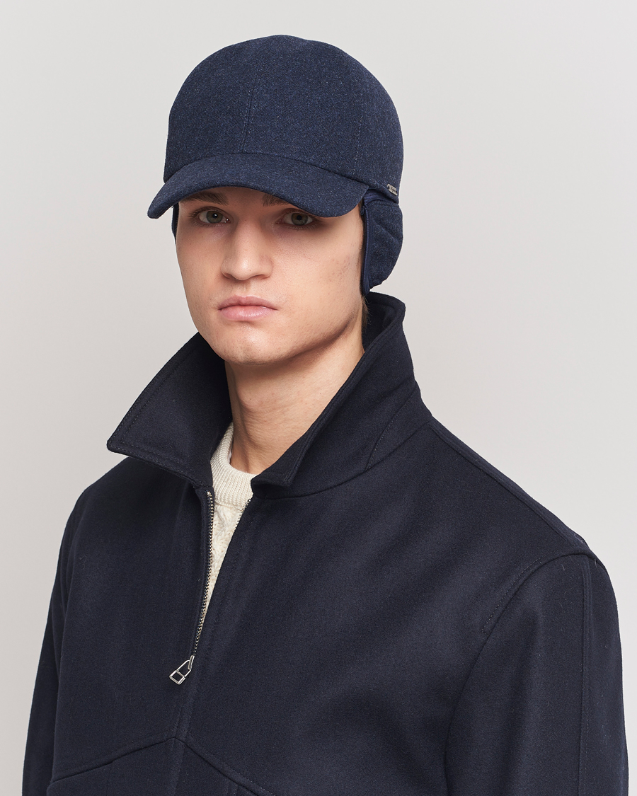 Herre | Wigéns Baseball Classic Melton Wool Blue Melange | Wigéns | Baseball Classic Melton Wool Blue Melange