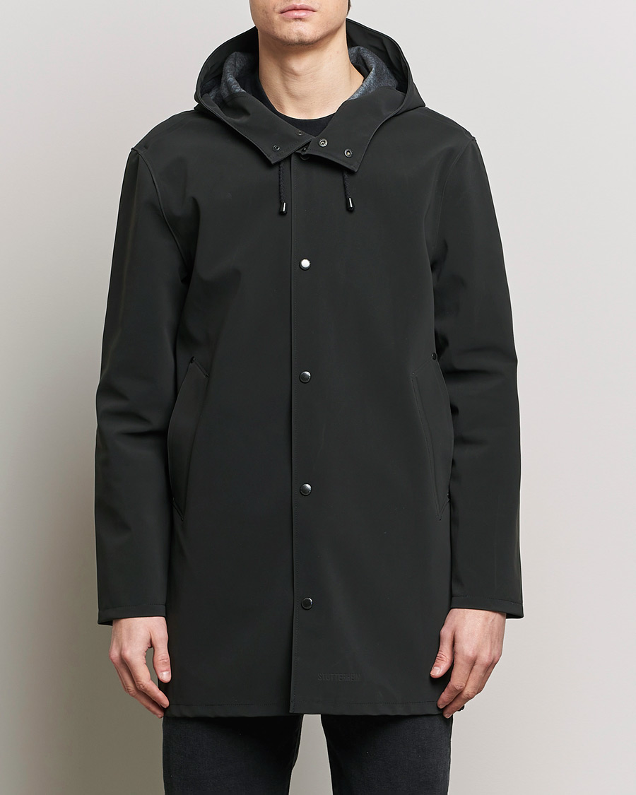 Herre | Tøj | Stutterheim | Stockholm Raincoat Suede Black