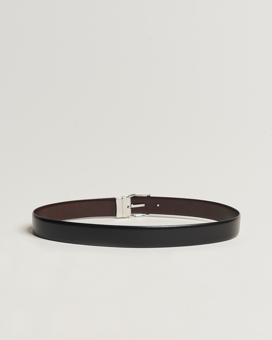 Herre | Tilbehør | Anderson's | Reversible Leather Belt 3,5 cm Black/Brown