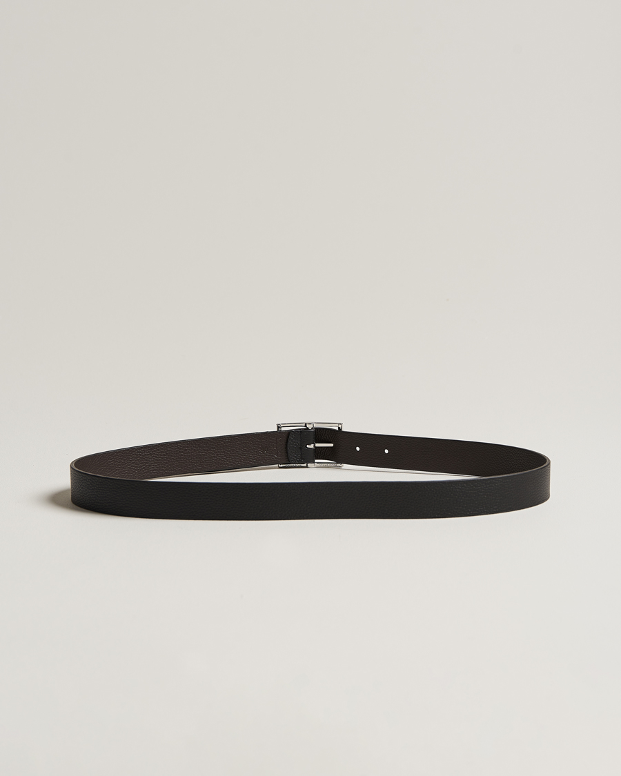 Herre | Tilbehør | Anderson's | Reversible Grained Leather Belt 3 cm Black/Brown