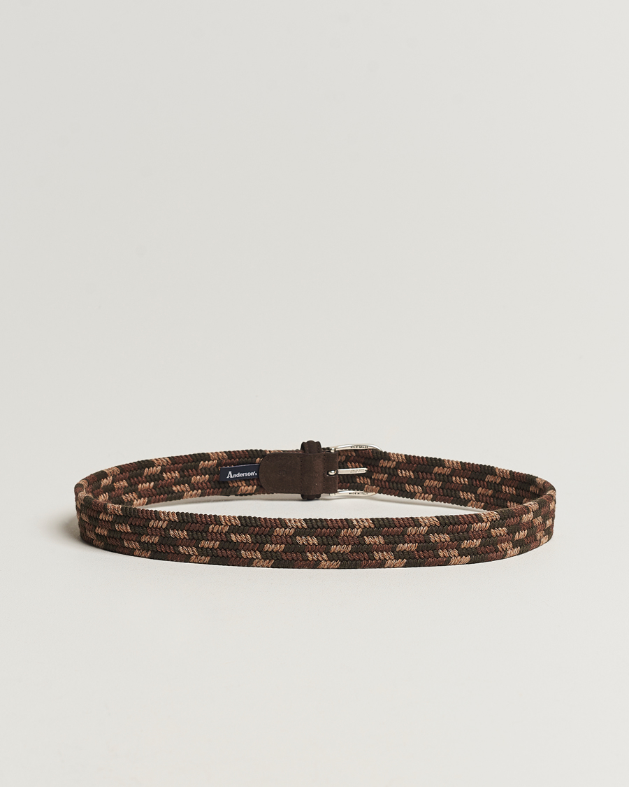 Herre | Flettede bælter | Anderson's | Braided Wool Belt Dark Brown