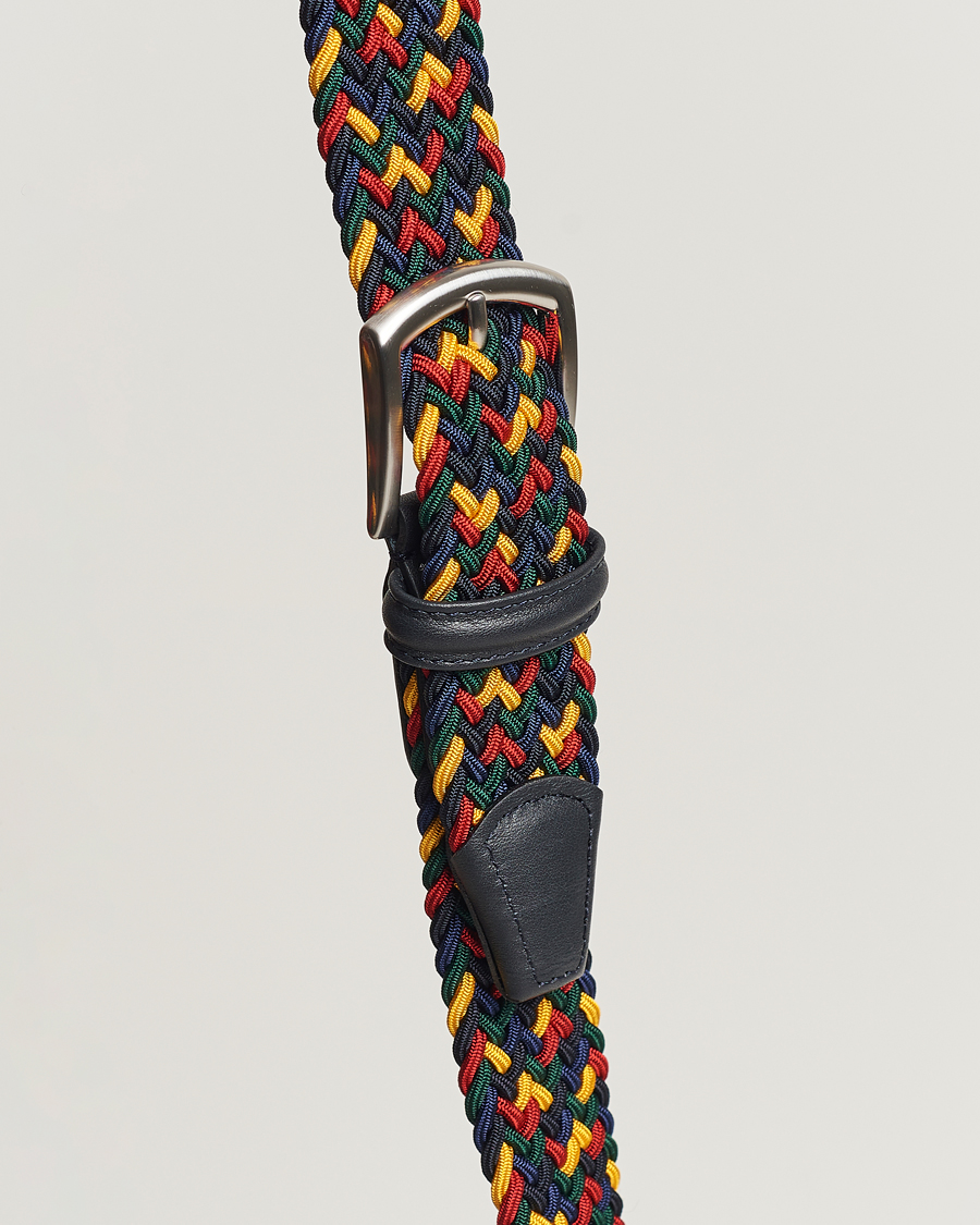 Herre | Anderson's Stretch Woven 3,5 cm Belt Ivy Multi | Anderson's | Stretch Woven 3,5 cm Belt Ivy Multi
