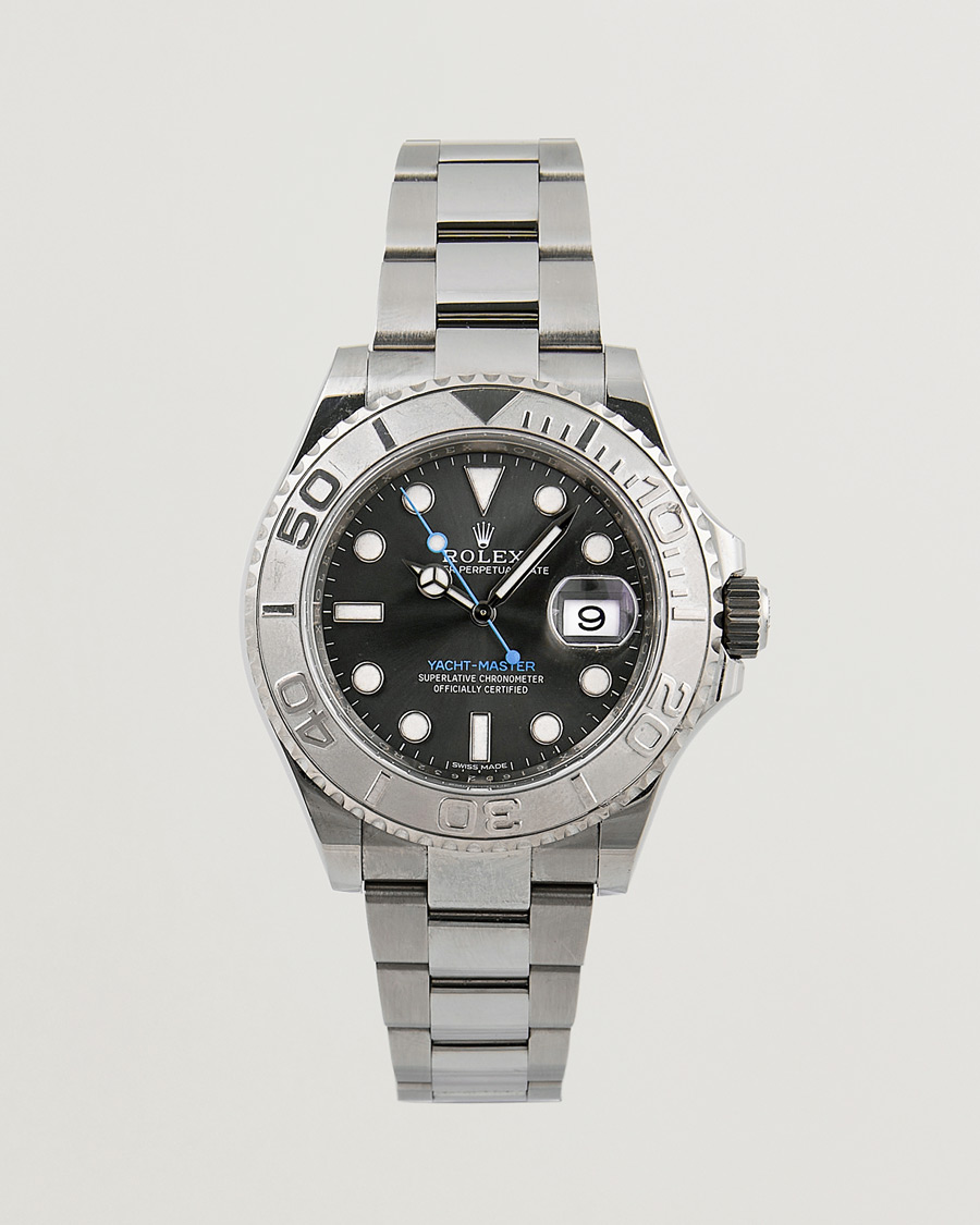 Herre | Rolex Pre-Owned Yacht Master 116622 Oyster Perpetual Silver | Rolex Pre-Owned | Yacht Master 116622 Oyster Perpetual Silver