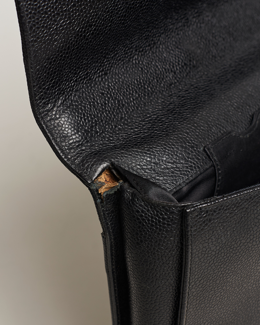 Herre | Chanel Pre-Owned Portfolio Briefcase Leather Black | Chanel Pre-Owned | Portfolio Briefcase Leather Black