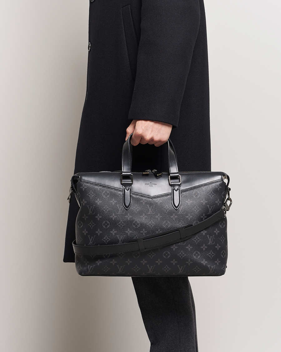 Herre | Louis Vuitton Pre-Owned Briefcase Explorer Monogram Eclipse | Louis Vuitton Pre-Owned | Briefcase Explorer Monogram Eclipse