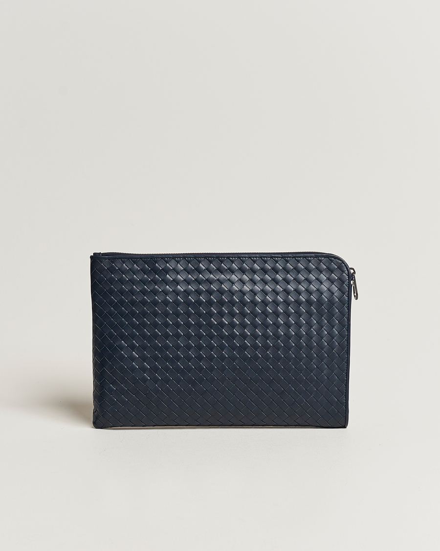 Herre | Bottega Veneta Pre-Owned Intrecciato Document Case Blue | Bottega Veneta Pre-Owned | Intrecciato Document Case Blue