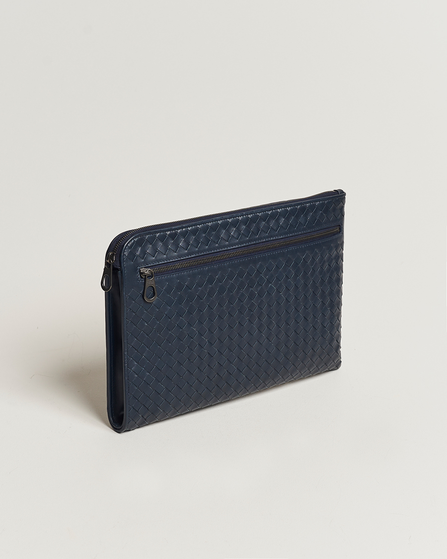 Herre | Bottega Veneta Pre-Owned Intrecciato Document Case Blue | Bottega Veneta Pre-Owned | Intrecciato Document Case Blue