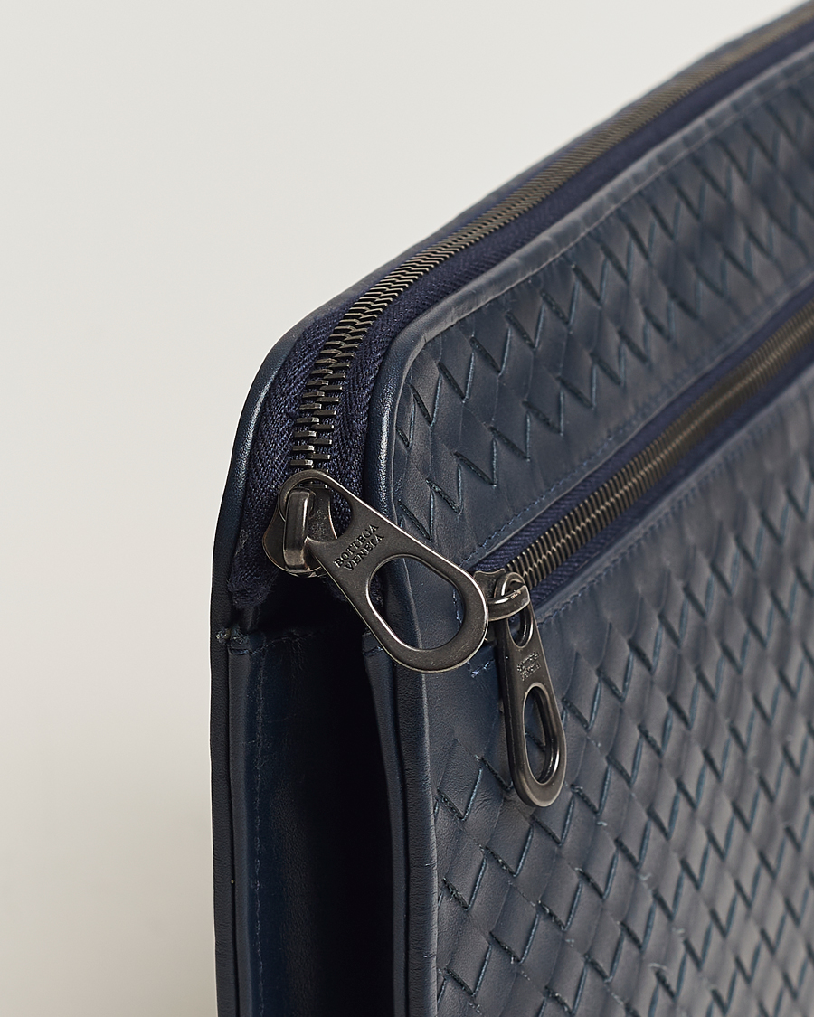 Herre | Bottega Veneta Pre-Owned Intrecciato Document Case Blue | Bottega Veneta Pre-Owned | Intrecciato Document Case Blue