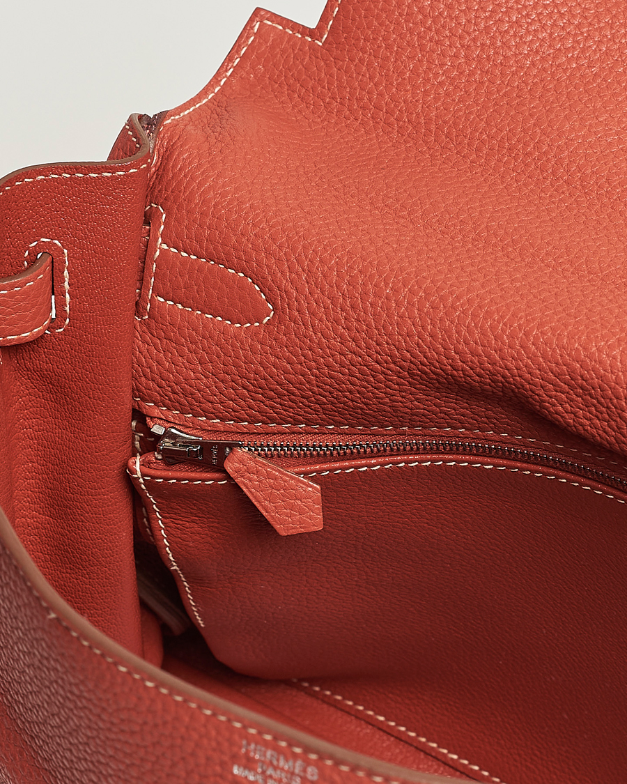 Herre | Hermès Pre-Owned Kelly 35 Handbag Taurillion Clemence Orange | Hermès Pre-Owned | Kelly 35 Handbag Taurillion Clemence Orange