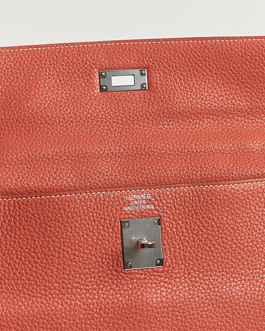 Herre | Hermès Pre-Owned Kelly 35 Handbag Taurillion Clemence Orange | Hermès Pre-Owned | Kelly 35 Handbag Taurillion Clemence Orange