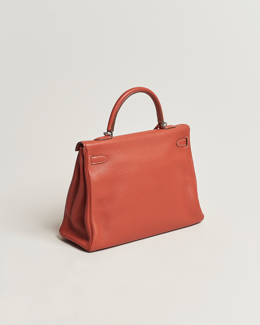 Herre | Hermès Pre-Owned Kelly 35 Handbag Taurillion Clemence Orange | Hermès Pre-Owned | Kelly 35 Handbag Taurillion Clemence Orange