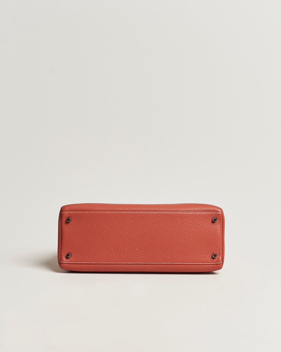 Herre | Hermès Pre-Owned Kelly 35 Handbag Taurillion Clemence Orange | Hermès Pre-Owned | Kelly 35 Handbag Taurillion Clemence Orange