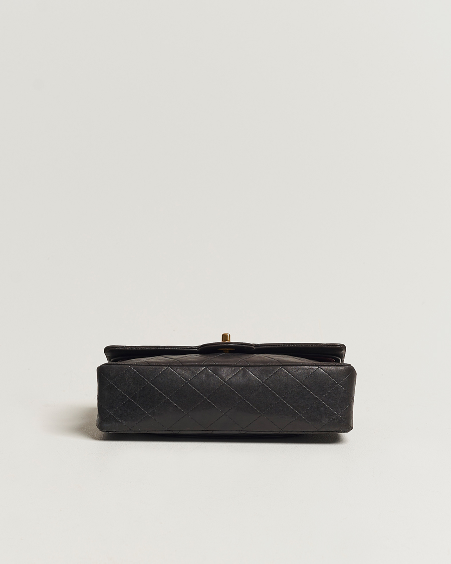 Herre | Chanel Pre-Owned Classic Medium Flap Bag Calf Leather Black | Chanel Pre-Owned | Classic Medium Flap Bag Calf Leather Black