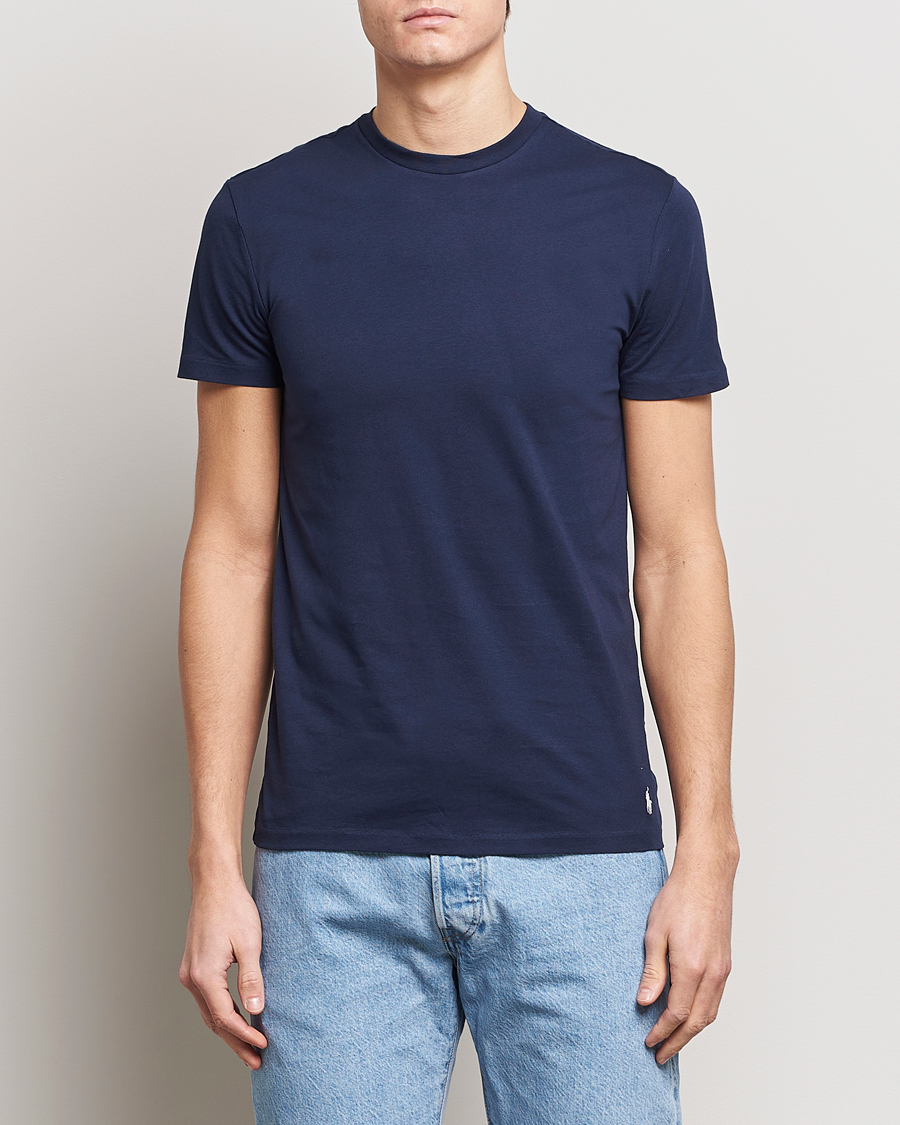 Herre | Kortærmede t-shirts | Polo Ralph Lauren | 3-Pack Crew Neck T-Shirt Green/Blue/Navy