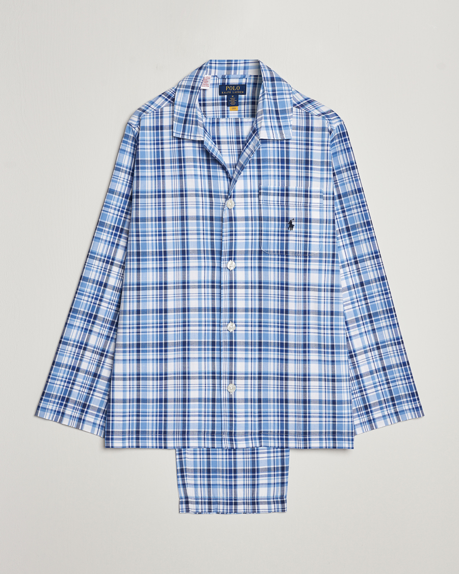 Herre | Pyjamas & Morgenkåber | Polo Ralph Lauren | Cotton Checked Pyjama Set Blue Plaid