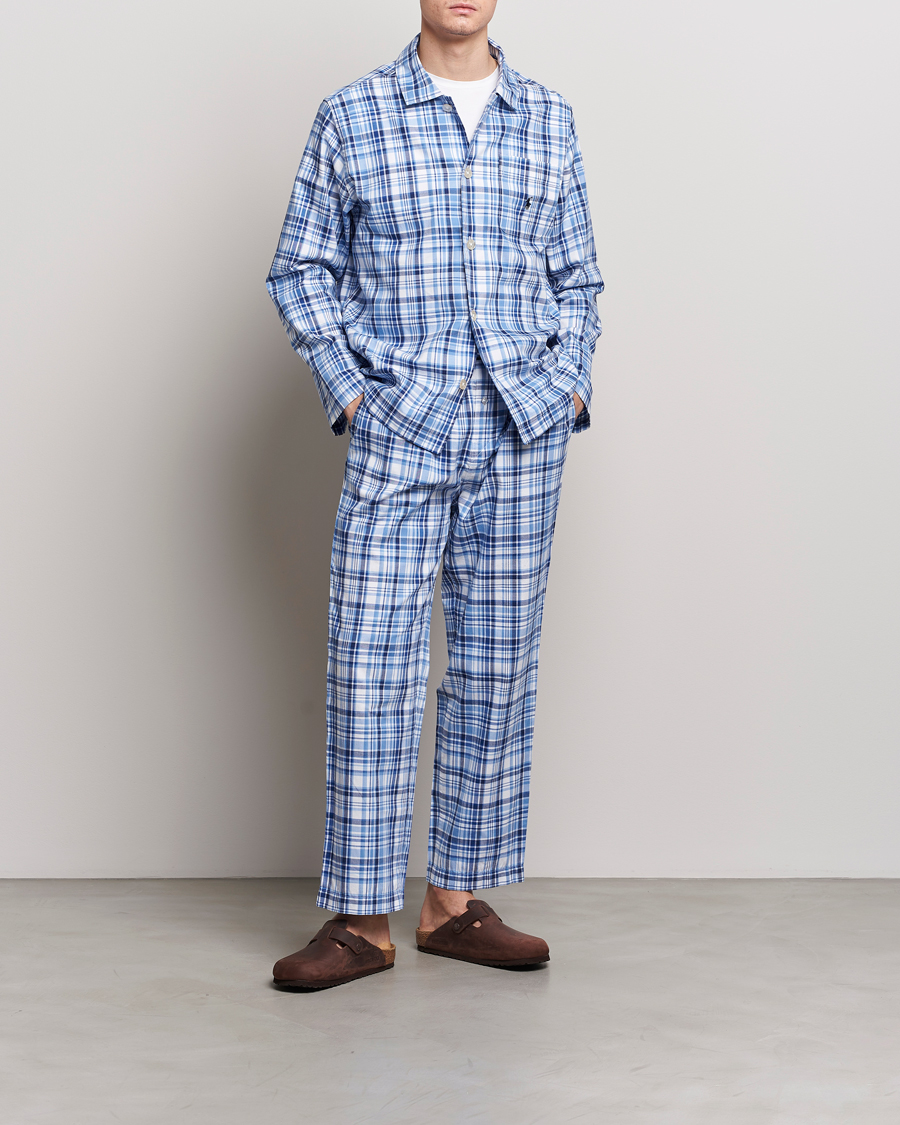 Herre | Pyjamas & Morgenkåber | Polo Ralph Lauren | Cotton Checked Pyjama Set Blue Plaid