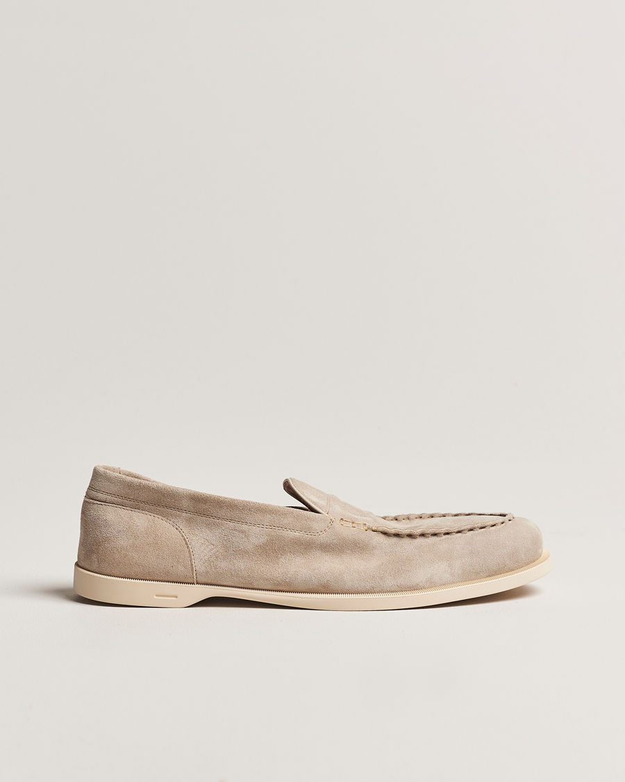 Herre | John Lobb Pace Summer Loafer Sand Suede | John Lobb | Pace Summer Loafer Sand Suede