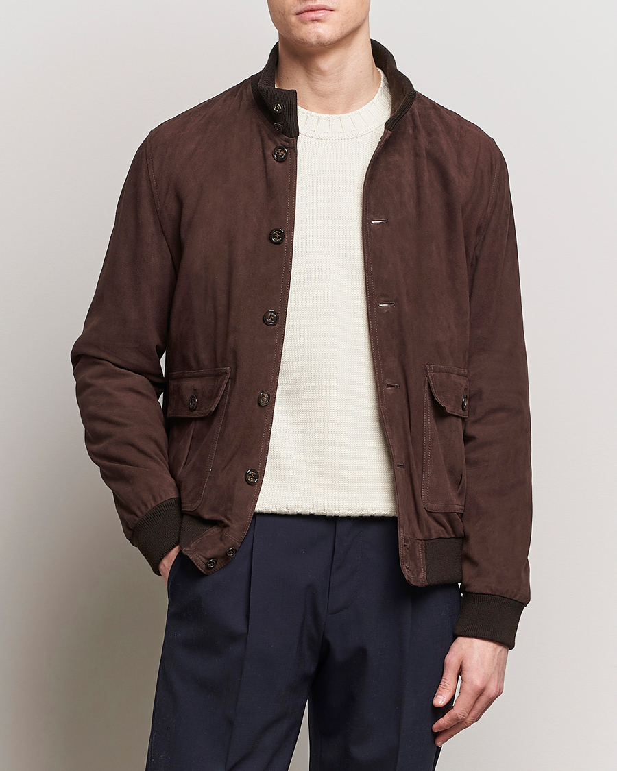 Herre | Formelle jakker | Valstar | Valstarino Suede Jacket Dark Brown