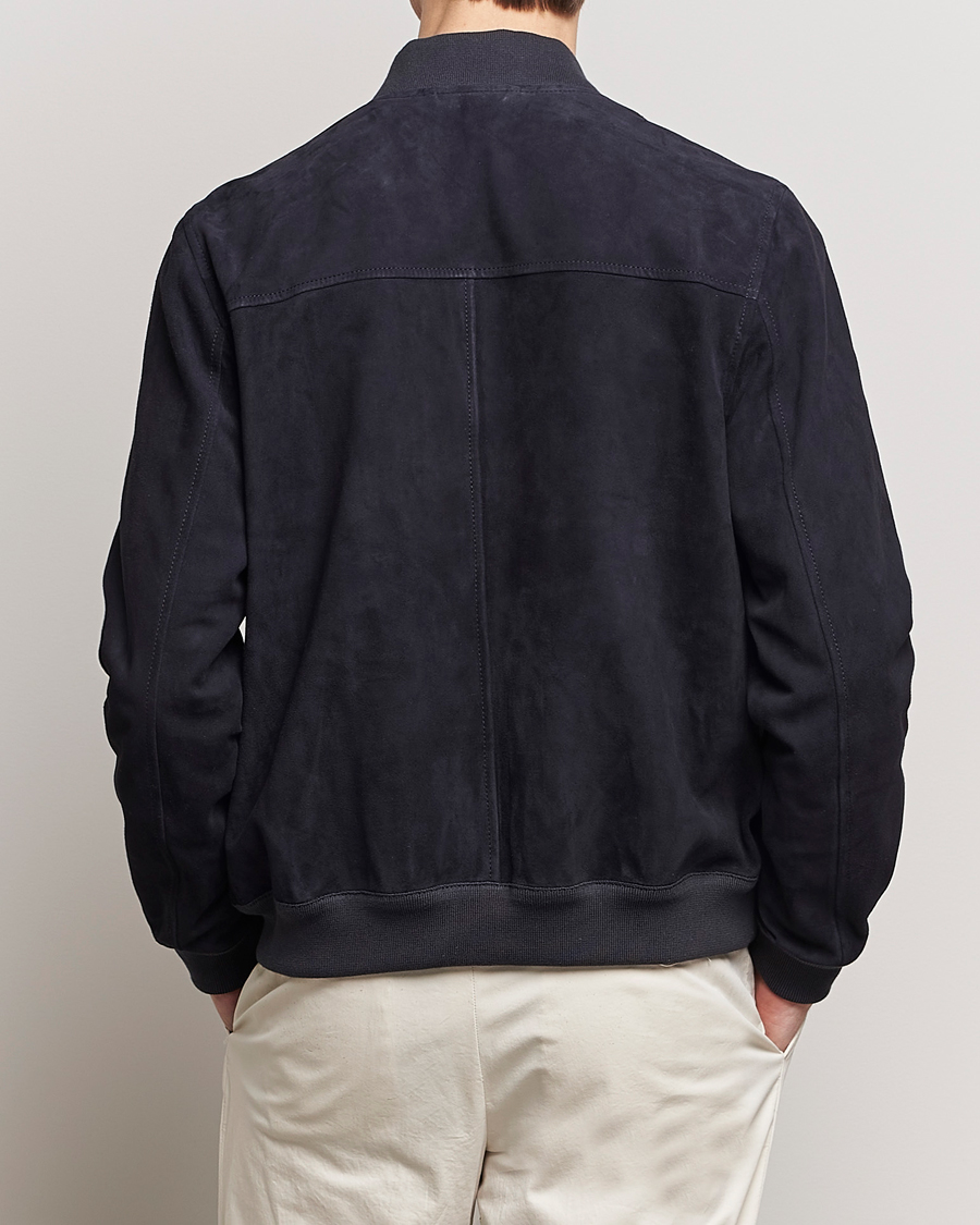 Herre | Jakker | Valstar | Zip Suede Jacket Navy