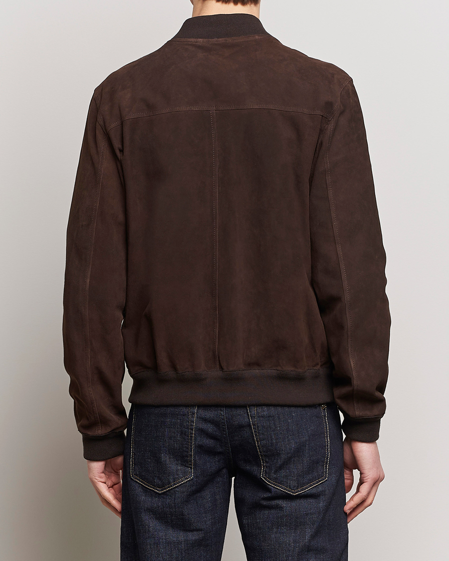 Herre | Jakker | Valstar | Zip Suede Jacket Dark Brown