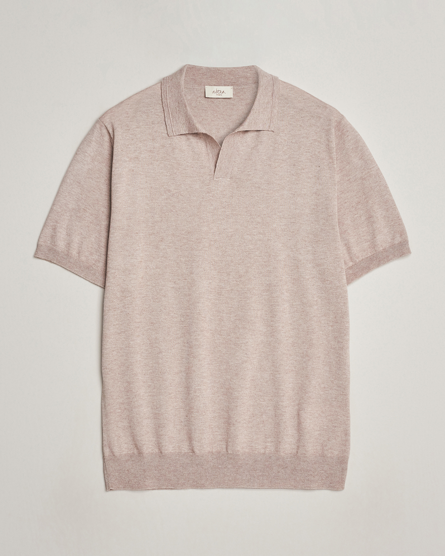 Herre |  | Altea | Cotton/Cashmere Polo Shirt Beige