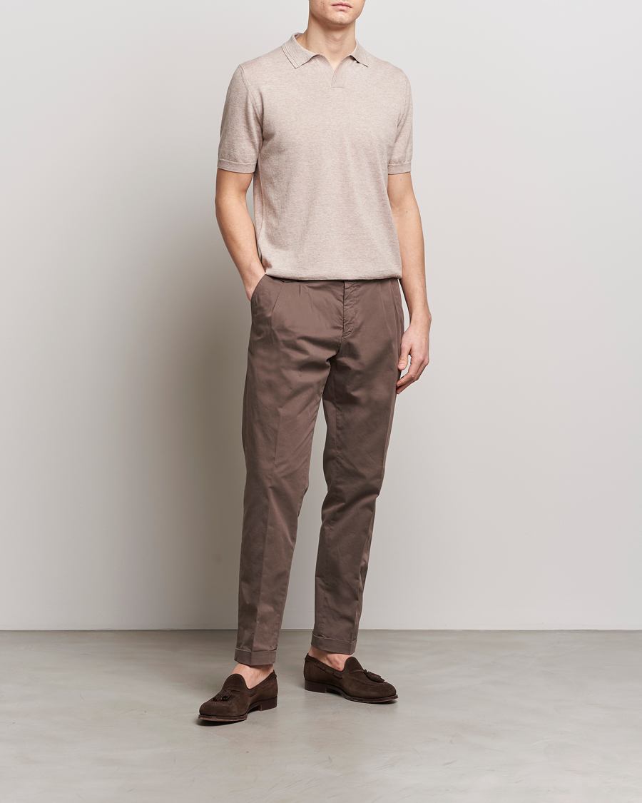 Herre | Polotrøjer | Altea | Cotton/Cashmere Polo Shirt Beige
