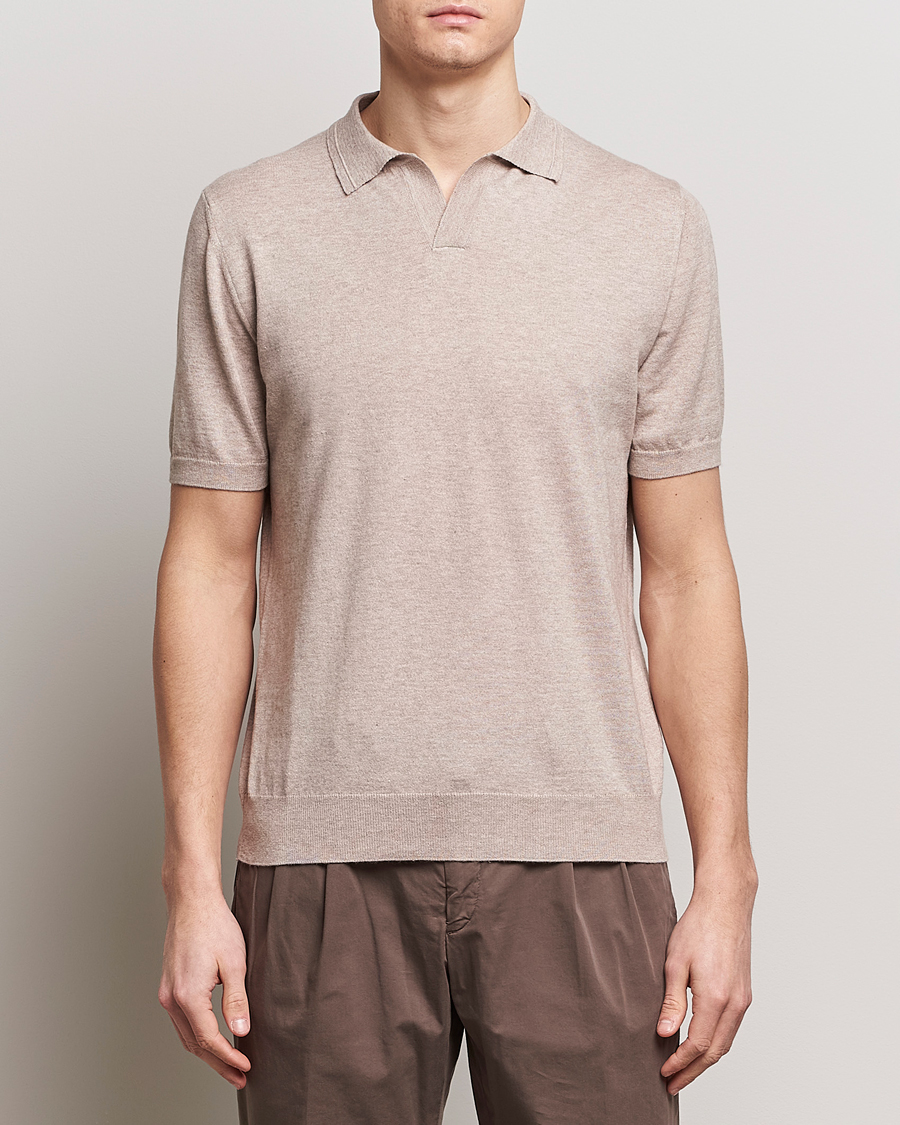 Herre | Polotrøjer | Altea | Cotton/Cashmere Polo Shirt Beige