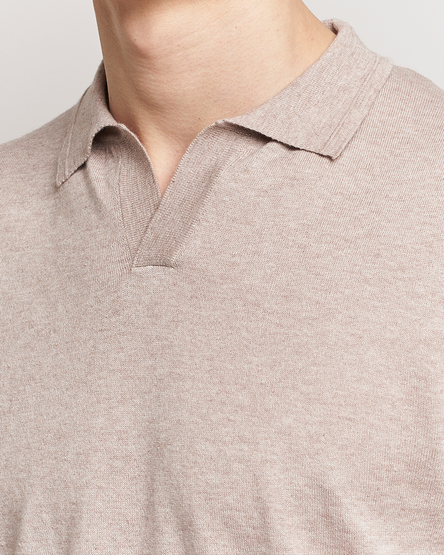 Herre | Polotrøjer | Altea | Cotton/Cashmere Polo Shirt Beige