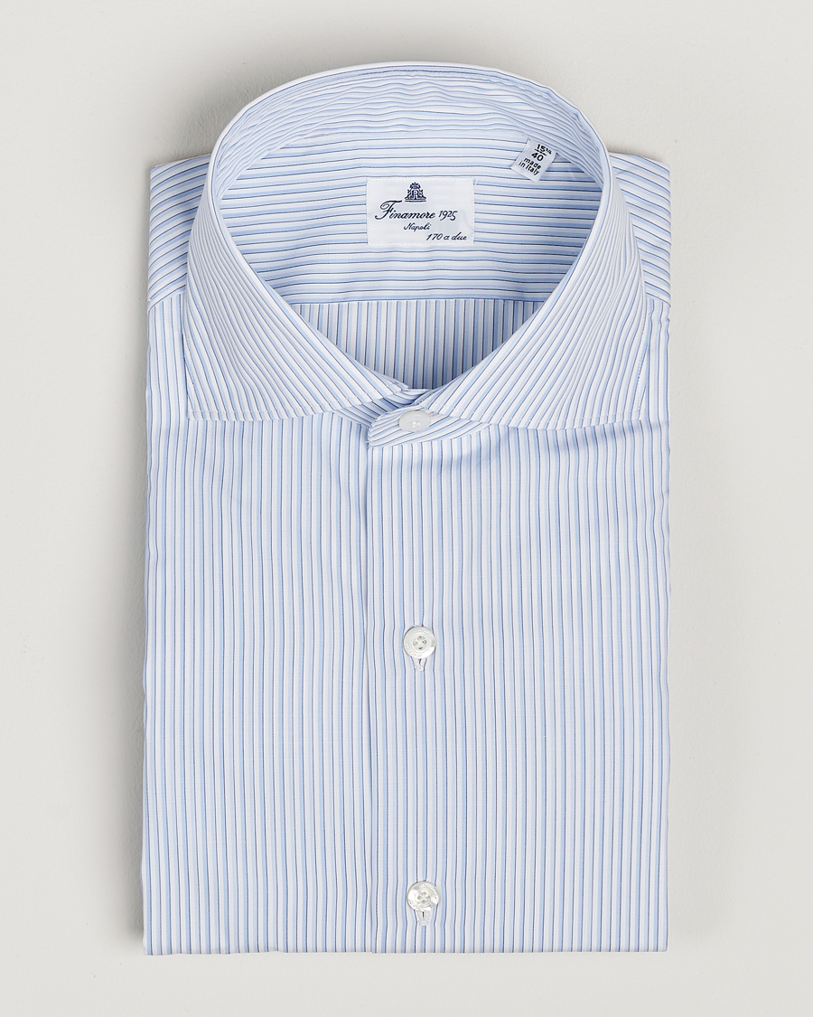 Herr |  | Finamore Napoli | Milano Slim Giza 170 Dress Shirt Light Blue 