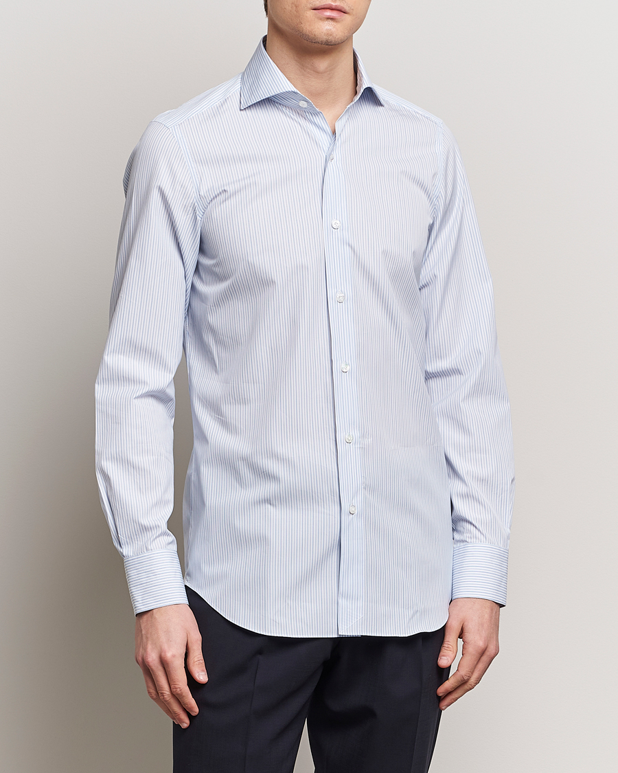 Herre | Finamore Napoli | Finamore Napoli | Milano Slim Giza 170 Dress Shirt Light Blue 