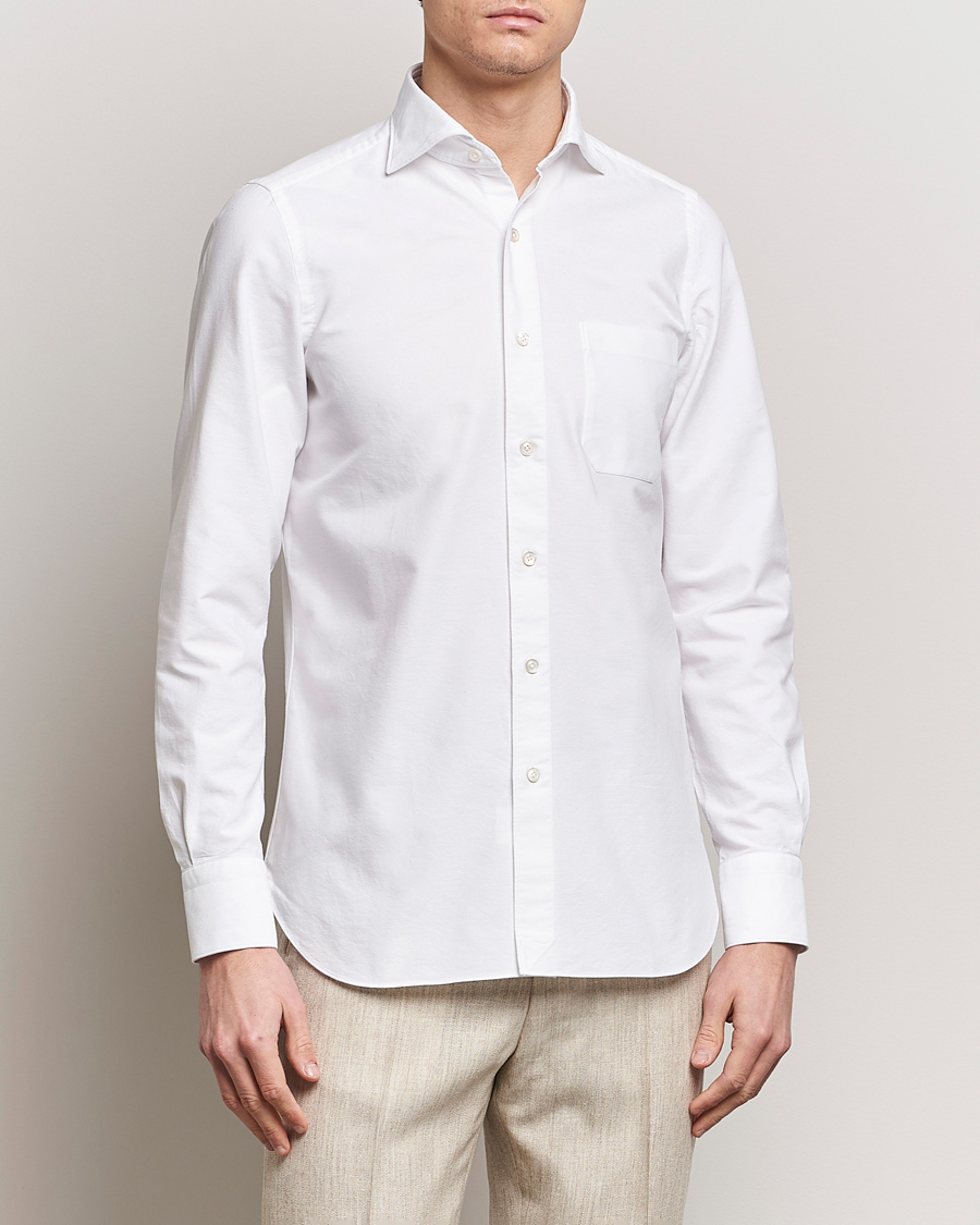 Herre |  | Finamore Napoli | Gaeta Chambray Shirt White