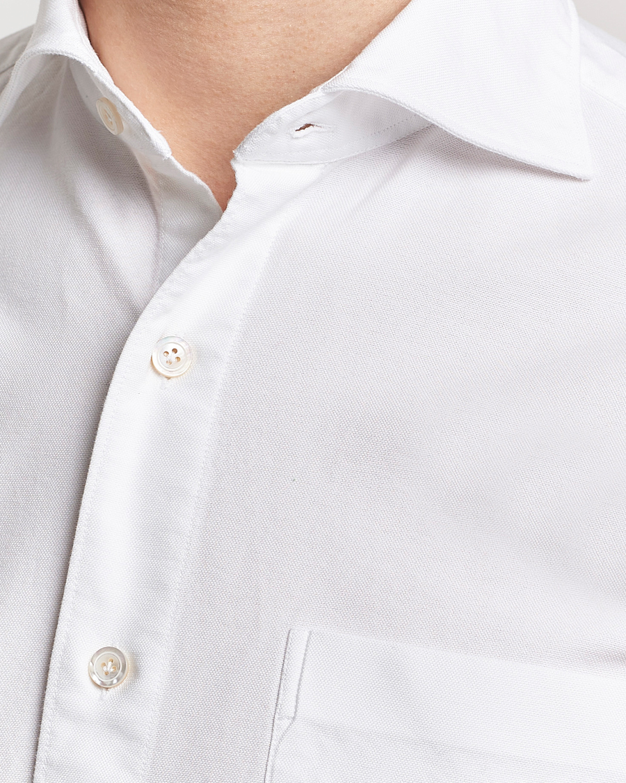 Herre | Skjorter | Finamore Napoli | Gaeta Chambray Shirt White