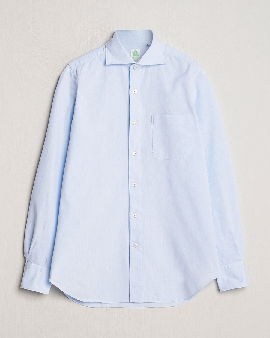 Herr |  | Finamore Napoli | Gaeta Chambray Shirt Light Blue